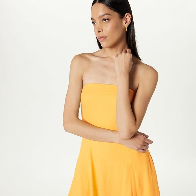 The Drop Women's Carlota Strapless Linen Maxi Dress 2