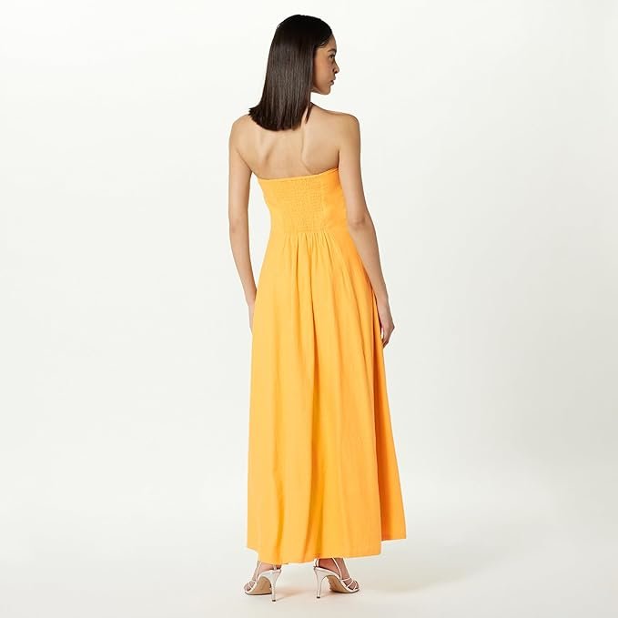 The Drop Women's Carlota Strapless Linen Maxi Dress 3